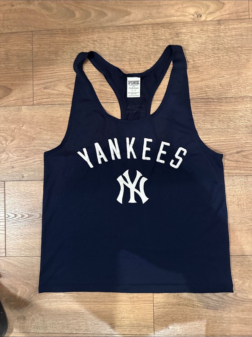PINK Victoria's Secret Navy Racerback Tank Top
